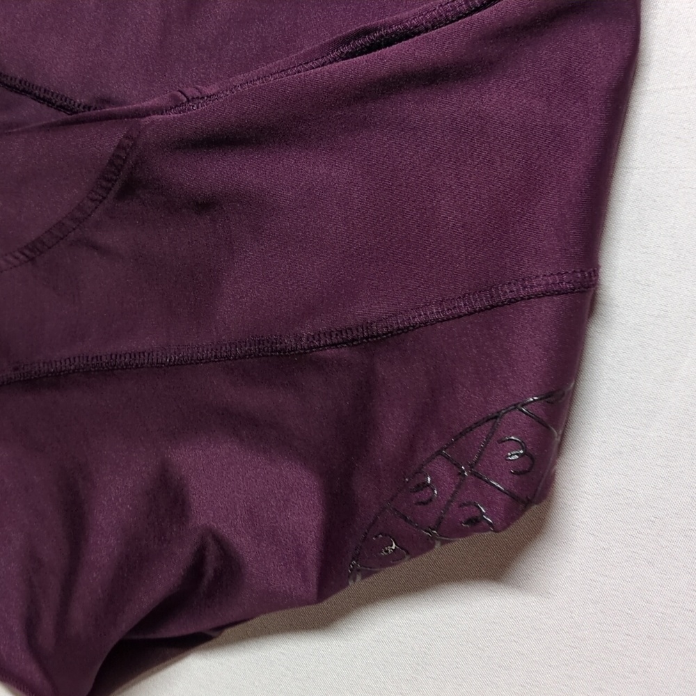 Ovation Aerowick Women's Full Seat Riding Tights, EUC, M, Purple Maroon - Picture 6 of 8